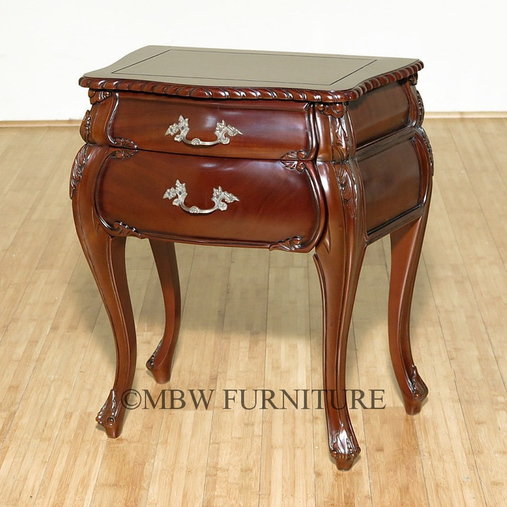 Dark Walnut Bombay 2-Drawer Occasional Nightstand Side Table