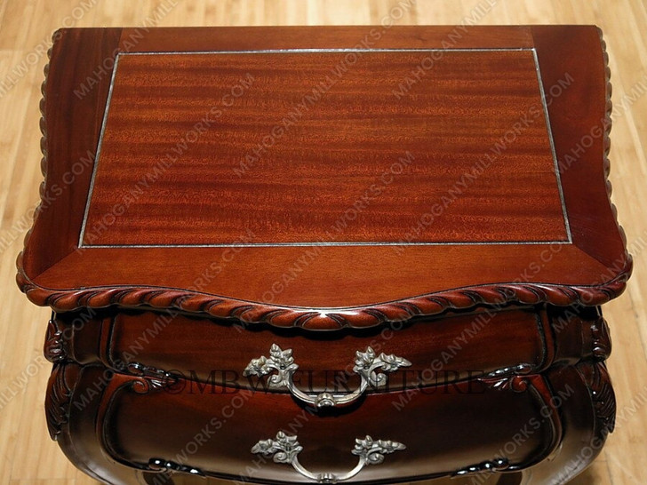 Dark Walnut Bombay 2-Drawer Occasional Nightstand Side Table