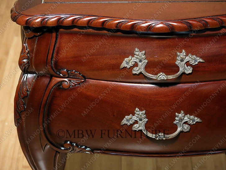 Dark Walnut Bombay 2-Drawer Occasional Nightstand Side Table