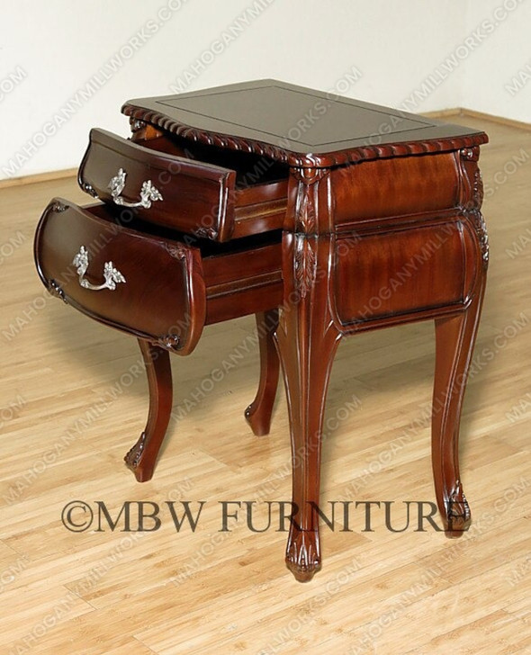 Dark Walnut Bombay 2-Drawer Occasional Nightstand Side Table