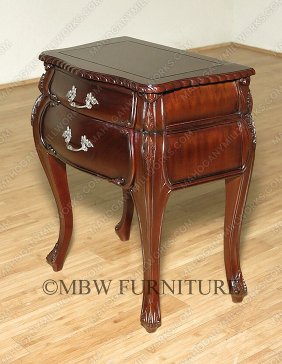 Dark Walnut Bombay 2-Drawer Occasional Nightstand Side Table
