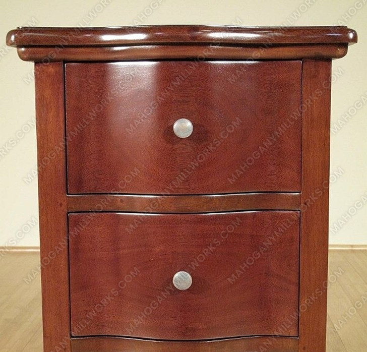 Solid Mahogany Victorian 3 Drawer Nightstand Side Table