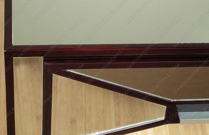 Mirrored 3-Drawer Tuxedo Nightstand