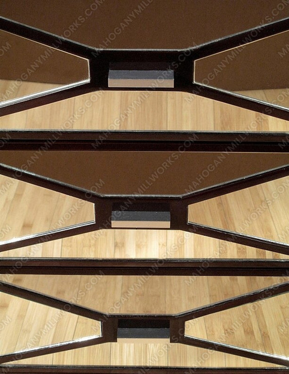 Mirrored 3-Drawer Tuxedo Nightstand