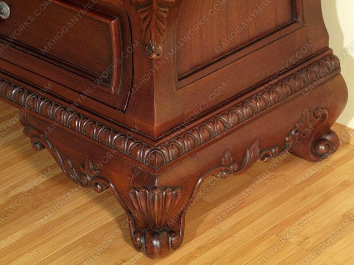 Mahogany 3-Drawer Bombay Nightstand