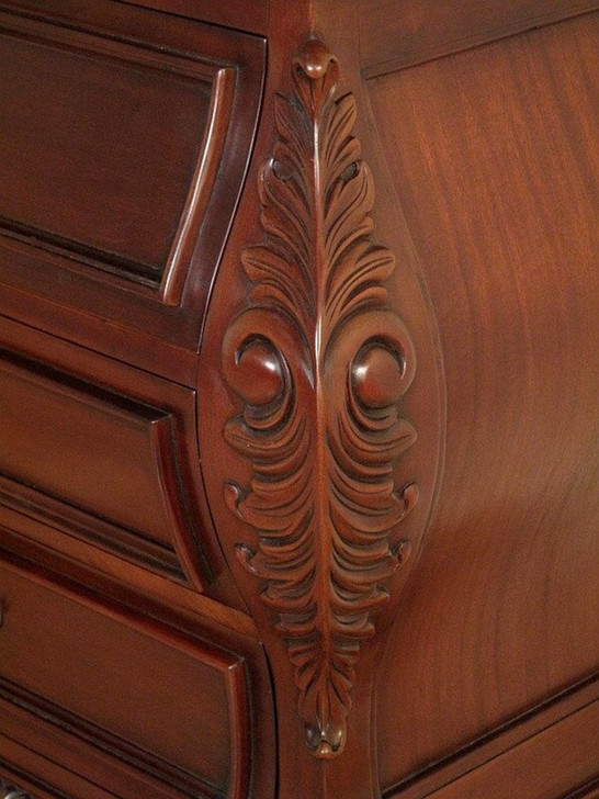 Mahogany 3-Drawer Bombay Nightstand