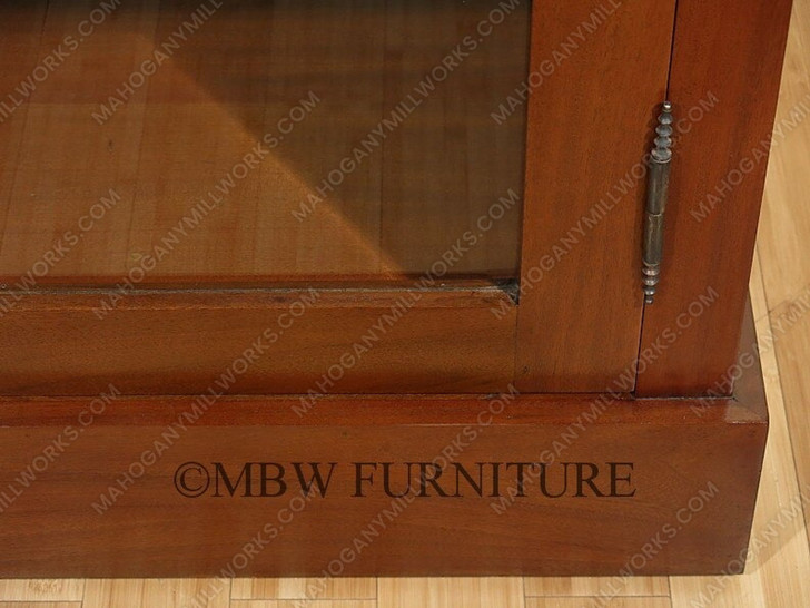 11ft Mahogany Bookcase w/ 4 Lockable Glass Doors