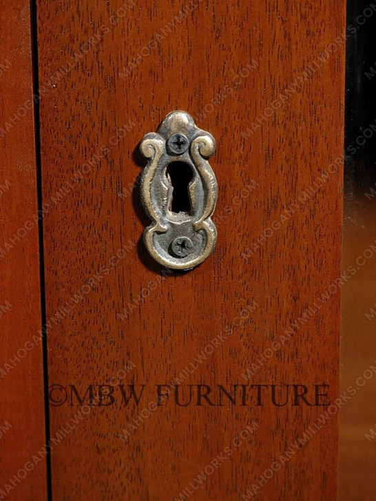 11ft Mahogany Bookcase w/ 4 Lockable Glass Doors