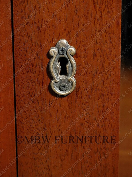 11ft Mahogany Bookcase w/ 4 Lockable Glass Doors