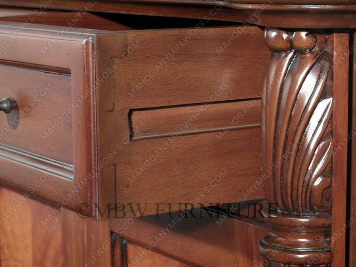 Walnut Rococo China Curio Display Cabinet Hutch