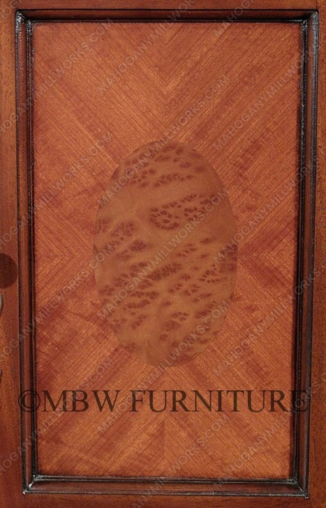 Walnut Rococo China Curio Display Cabinet Hutch