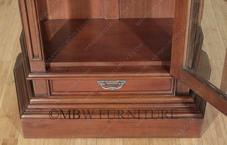 Distressed Tall Narrow Walnut Bookcase