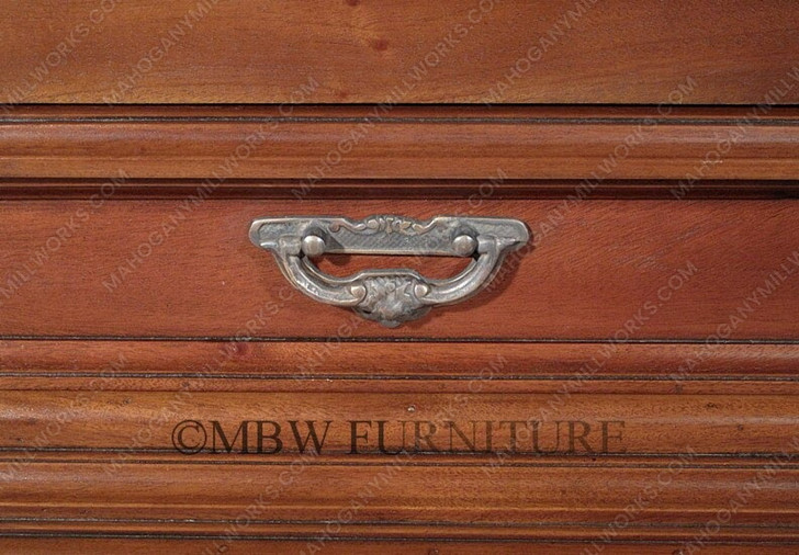 Distressed Tall Narrow Walnut Bookcase