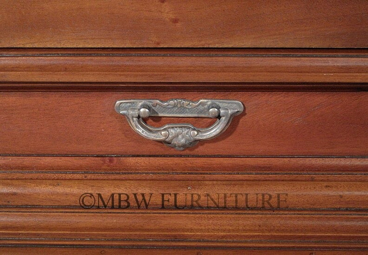 Distressed Tall Narrow Walnut Bookcase