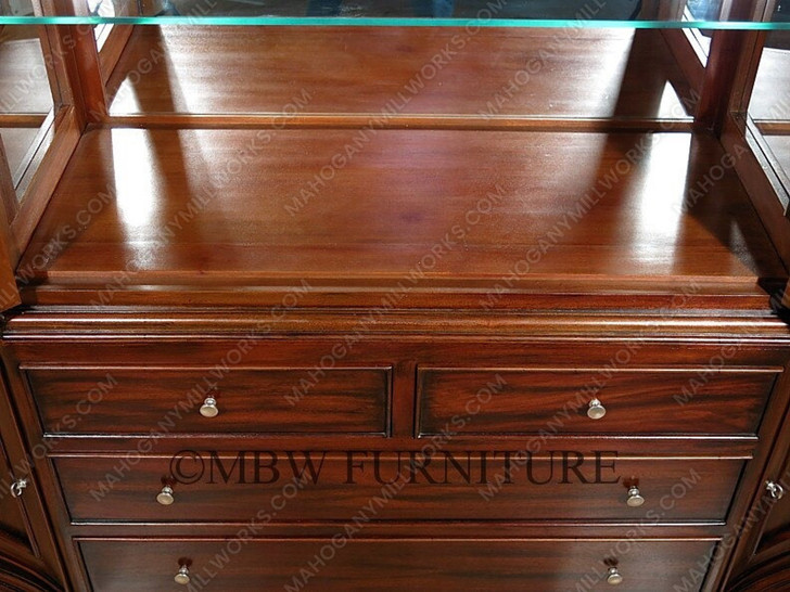 6ft Mahogany China Cabinet