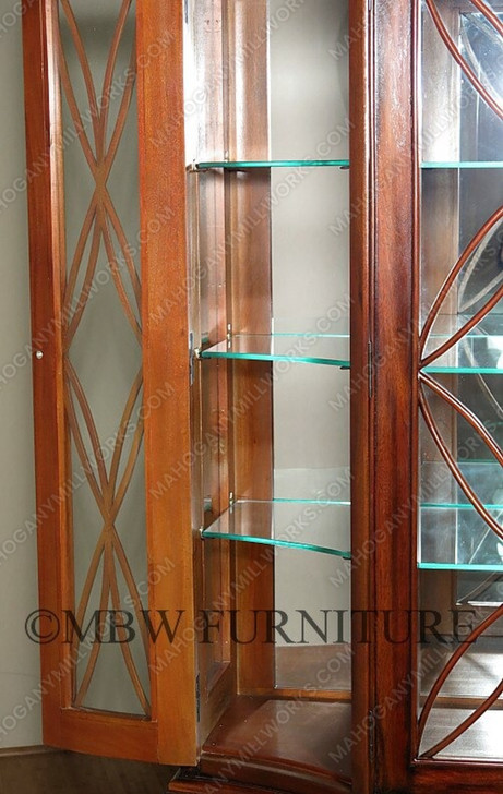 6ft Mahogany China Cabinet