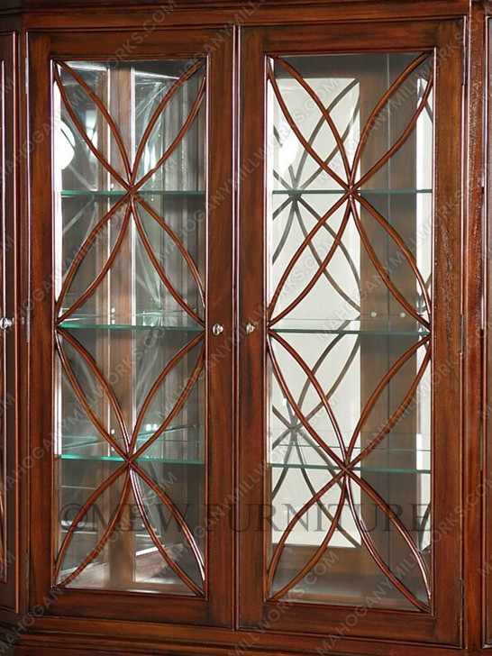 6ft Mahogany China Cabinet