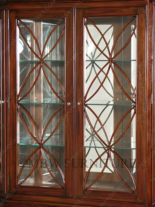 6ft Mahogany China Cabinet