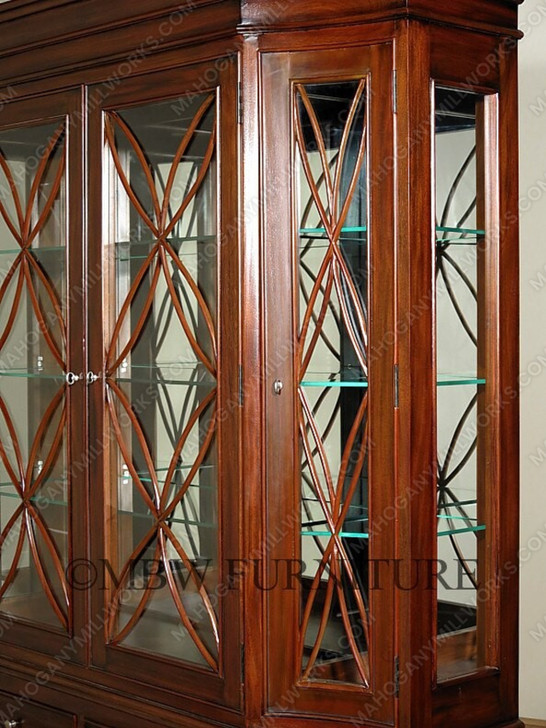 6ft Mahogany China Cabinet