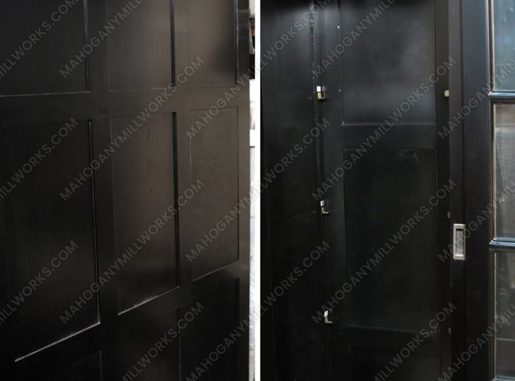 Black Display Cabinet w/ Sliding Doors