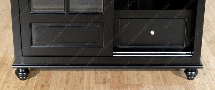 Black Display Cabinet w/ Sliding Doors