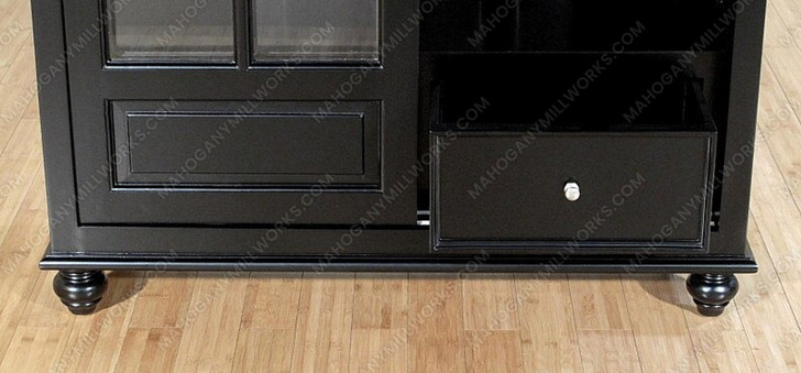 Black Display Cabinet w/ Sliding Doors