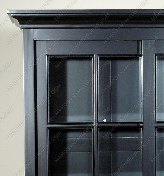 Black Display Cabinet w/ Sliding Doors