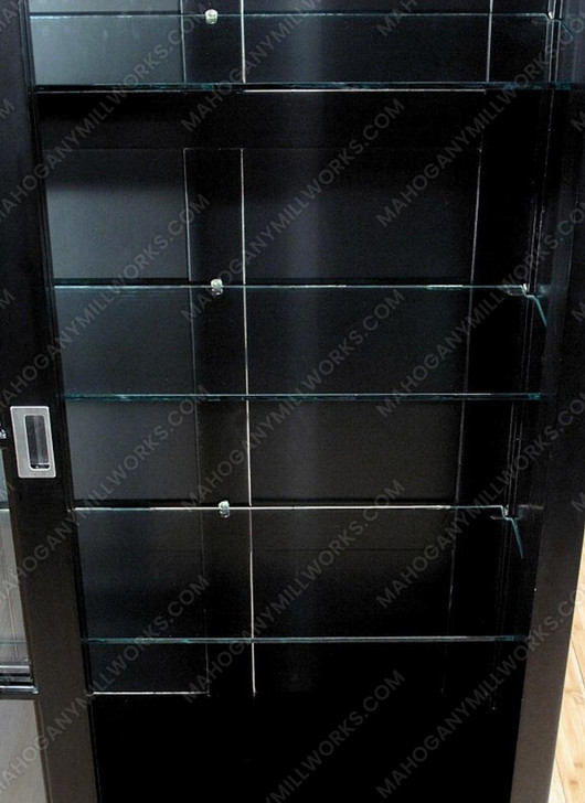 Black Display Cabinet w/ Sliding Doors