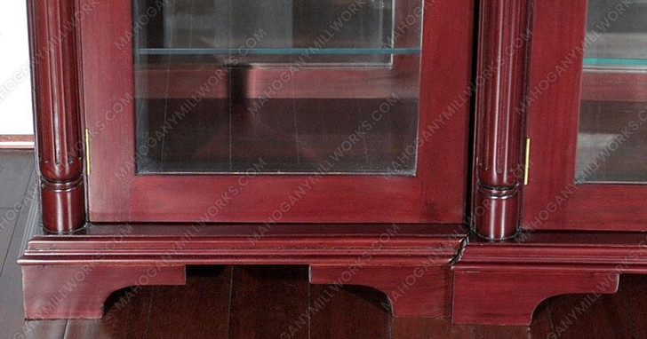 Cherry 3-Pc Glass Victorian Curio Display Cabinet