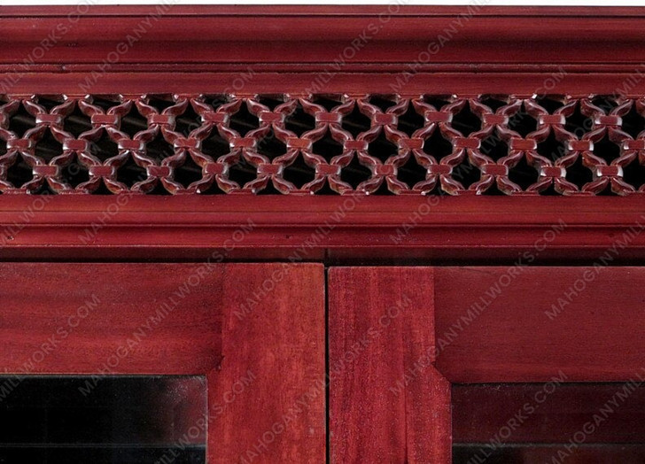 Cherry 3-Pc Glass Victorian Curio Display Cabinet