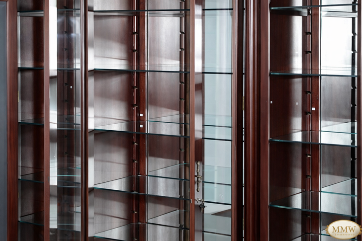 9ft Glass Victorian Curio Display Cabinet