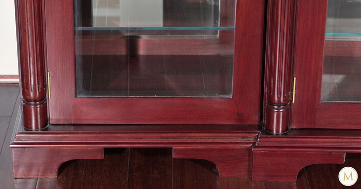 9ft Glass Victorian Curio Display Cabinet