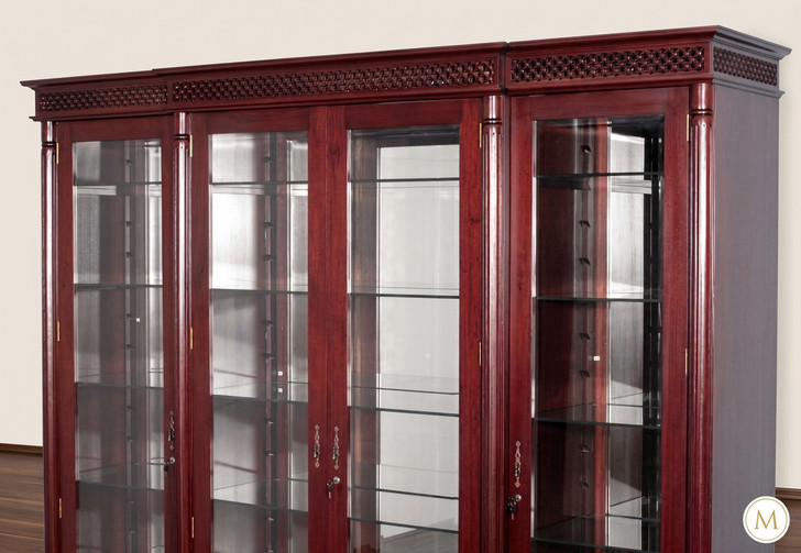 9ft Glass Victorian Curio Display Cabinet