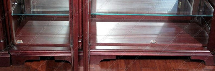 15ft Victorian Glass Curio Display Cabinet