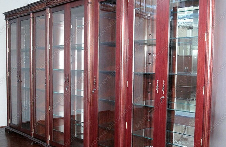 15ft Large Glass Victorian Curio Display Cabinet