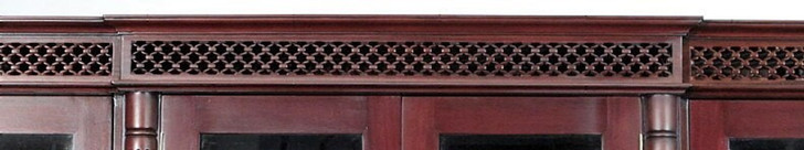 15ft Red Mahogany Victorian Glass Curio Display Cabinet