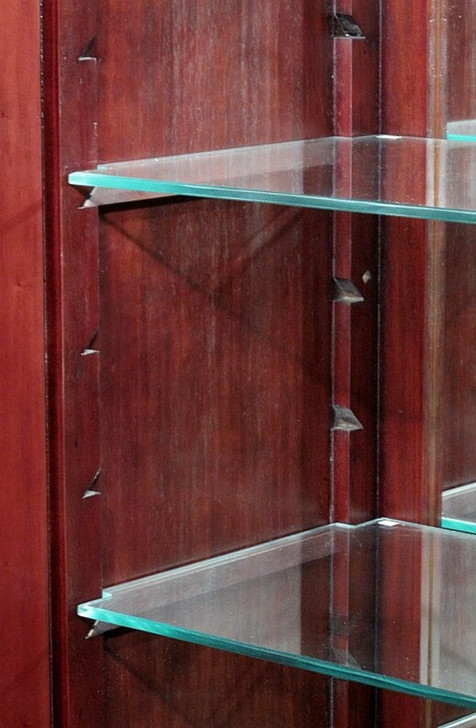15ft Red Mahogany Victorian Glass Curio Display Cabinet