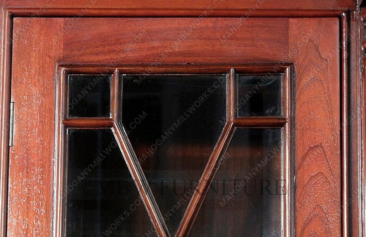 Large Cherry Chippendale Curio China Cabinet (78W x 96H)