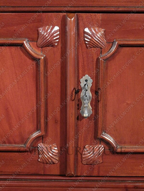 Large Cherry Chippendale Curio China Cabinet (78W x 96H)