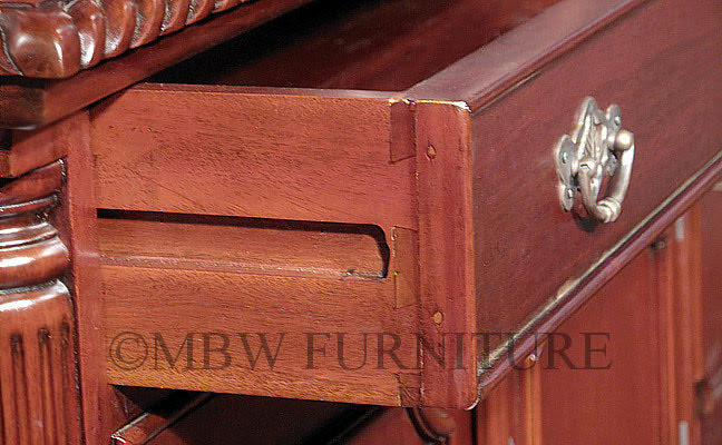 6.5ft Red Mahogany Chippendale China Cabinet