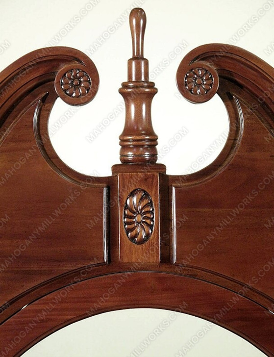 Light Walnut Victorian Curio Display Cabinet