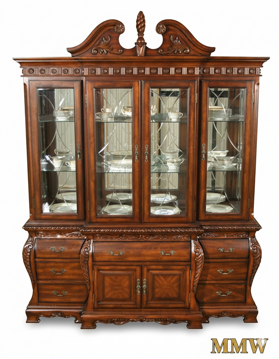 Traditional Mahogany Chippendale China Cabinet
