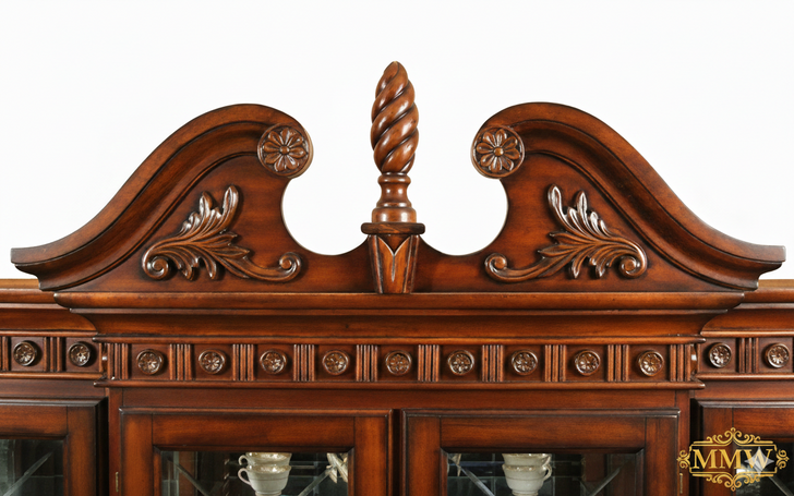 Traditional Mahogany Chippendale China Cabinet
