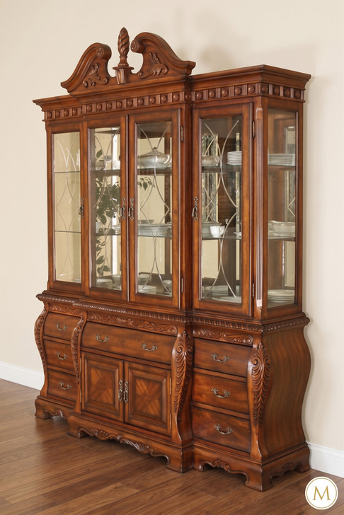 Traditional Mahogany Chippendale China Cabinet