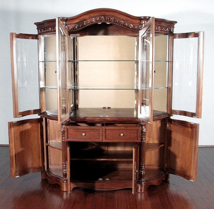 Mahogany China Cabinet Curio Display Cabinet