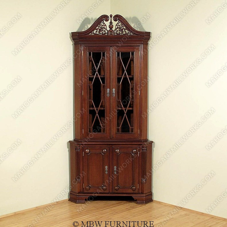 Mahogany Chippendale Corner Cabinet