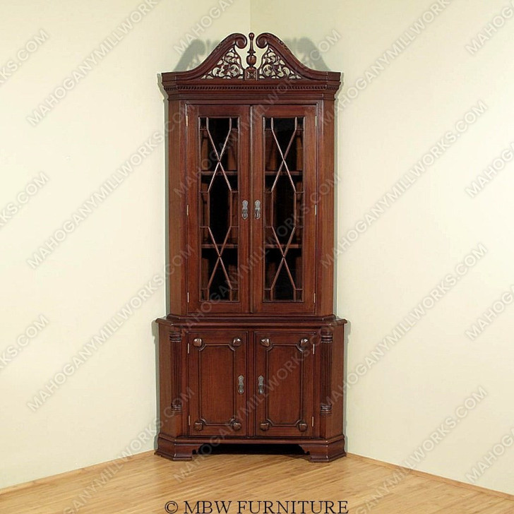Mahogany Chippendale Corner Cabinet