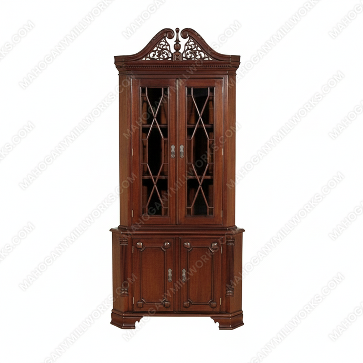 Mahogany Chippendale Corner Cabinet