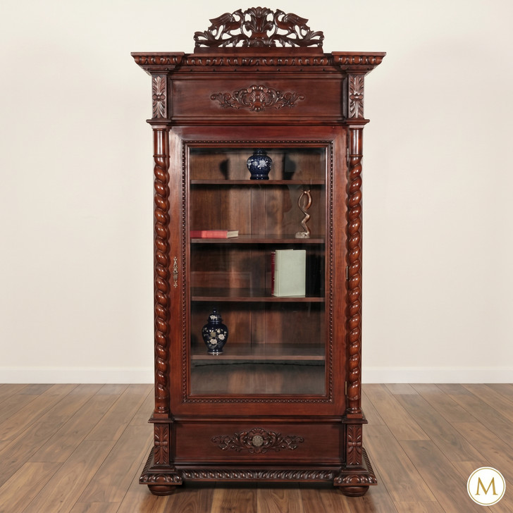 Victorian Carved Mahogany Bookcase