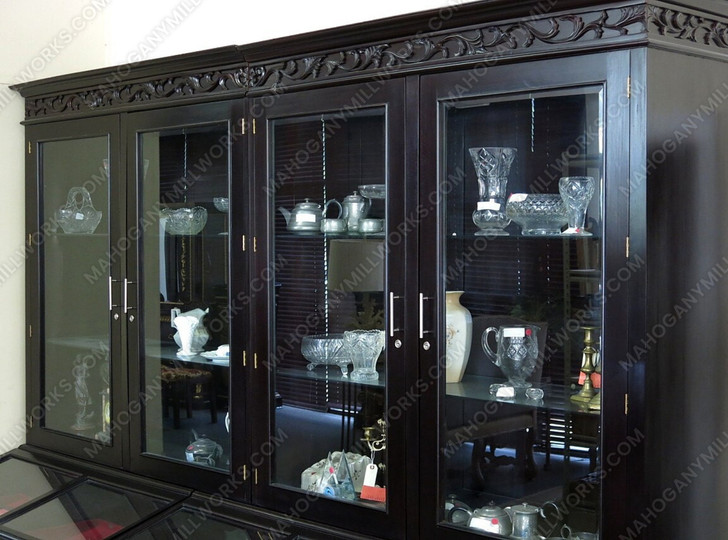 10ft Espresso Lockable Jewelry Display Showcase Cabinet
